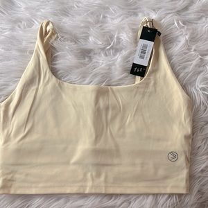 Savvi yellow Dez Bra Crop Top Tank L